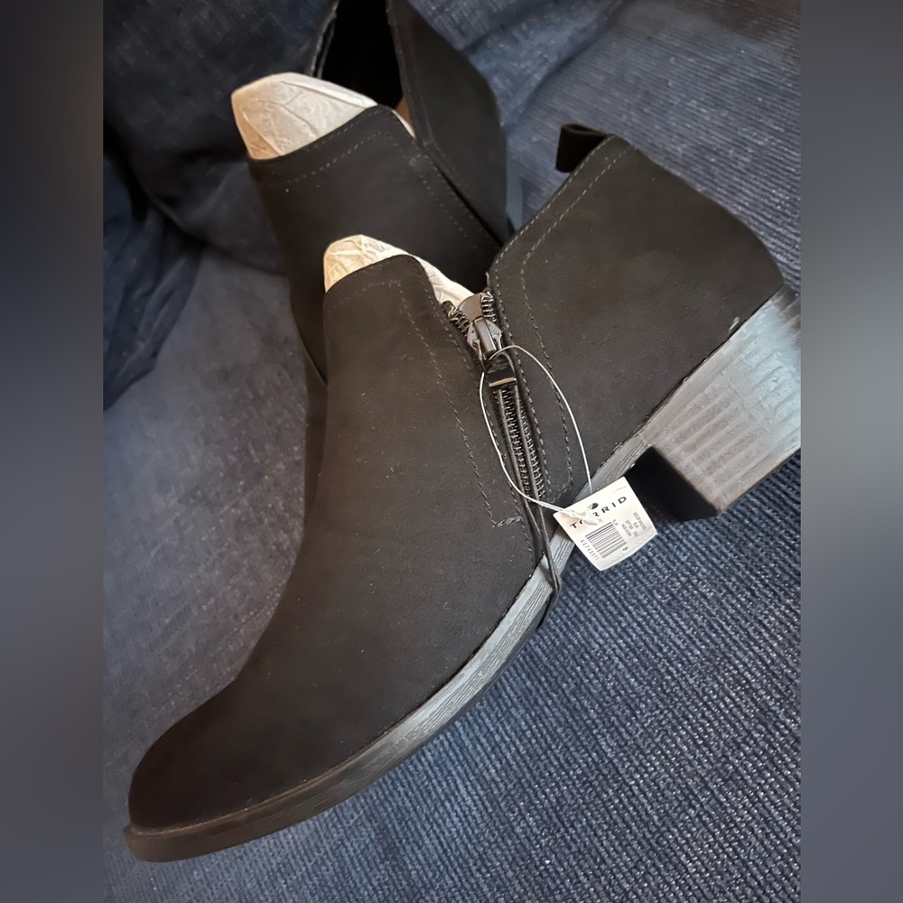 Torrid Black Zippered Ankle Booties